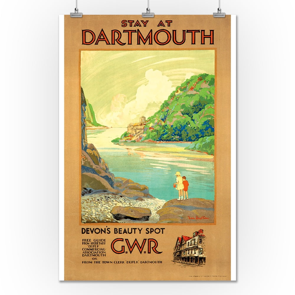 GWR Dartmouth Vintage Poster (artist Freda Lingstrom) United Kingdom