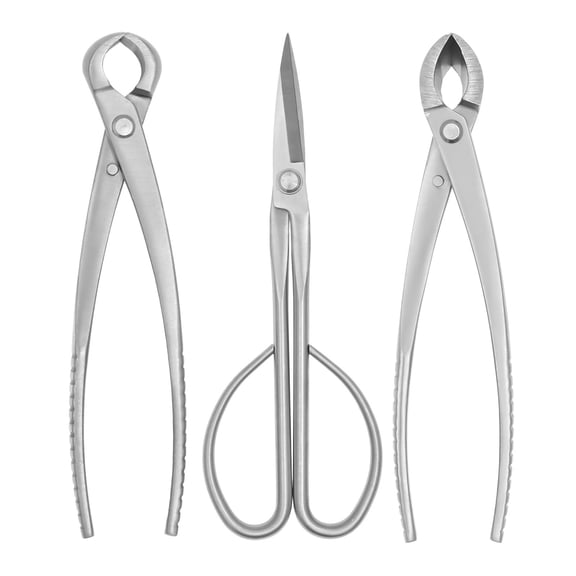 3Pcs Bonsai Tools Set Bonsai Tool Includes Knob Cutter Concave Cutter Leaf Scissors for Precision Trimming and Daily Maintenance