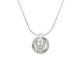 thumbnail image 2 of Delight Jewelry Silvertone Crystal Initial - W - Joy Ring Charm Necklace, 18", 2 of 4