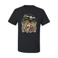 thumbnail image 2 of Wild Bobby Trendy Landscape With Daisies Cactus Monarch Butterfly Nature Lover Men Tee, Black, Small, 2 of 6