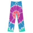 thumbnail image 3 of Colorful Tie-dye Pattern Pajama Pants Breathable with Pockets Pajamas For Lady Vintage Sleeping Pants Bedroom Homewear, 3 of 6