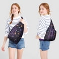 thumbnail image 2 of Cosmos Explorer Sling Backpack - Starry Night Sky Pattern Crossbody Shoulder Bag, Water-Resistant Hiking Essential, 2 of 4