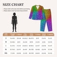 thumbnail image 4 of Fotbe Colorful Glitter Conjunto de Pijama de Manga Larga para Mujer con Estampado, Ropa de Dormir de 2 Piezas, Conjunto de Casa Suave y Cómodo con Bolsillos-XX-Large, 4 of 7