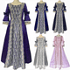thumbnail image 2 of Vestido medieval de encaje de media manga, traje victoriano noble real, vestido de baile largo del siglo XVIII, princesa renacentista, cosplay, talla grande, 2 of 5