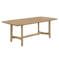 thumbnail image 2 of 7pc Warm Wood/beige Dining Set Rectangular Table Upholstered Chairs Furniture, 2 of 8