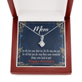 thumbnail image 2 of Happy Birthday Mom You're Wonderful Message Card Eternity Ribbon Stone Necklace, 2 of 20