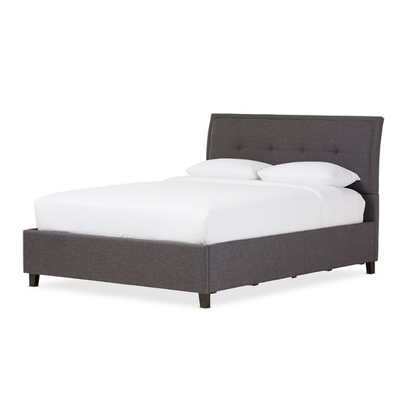 Lea Queen Platform Bed in Dark Gray