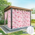 thumbnail image 6 of Outdoor Curtains for Patio Waterproof, Pink Flamingo Outdoor Privacy Panels Grommet, Summer Animals Blackout Outside Curtains for Porch/Cabana/Pergola/Gazebo 54"x84", 1 Panel, 6 of 8