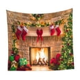 thumbnail image 4 of Fondo de chimenea de Navidad, tela de fondo de Navidad, accesorios de estudio fotográfico, tapiz de Navidad portátil para decoración del hogar y , 200cmx150cm CUTICAT Tapiz colgante, 4 of 8
