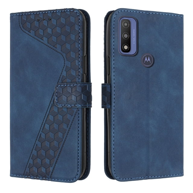 Compatible with Motorola Moto G Pure Case Wallet Design with Card Slots Magnetic Closure Cover