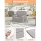 thumbnail image 4 of Para niños' 2-in-1 convertible couch: teddy fleece fabric para niños pequeños sofa chair, soft fold-out couch lounger para playroom, nursery, birthday gift - green, 4 of 7