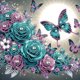 thumbnail image 1 of 5D DIY Con Forma Especial Parcial Mariposa Revoloteando 30x30cm, 1 of 9