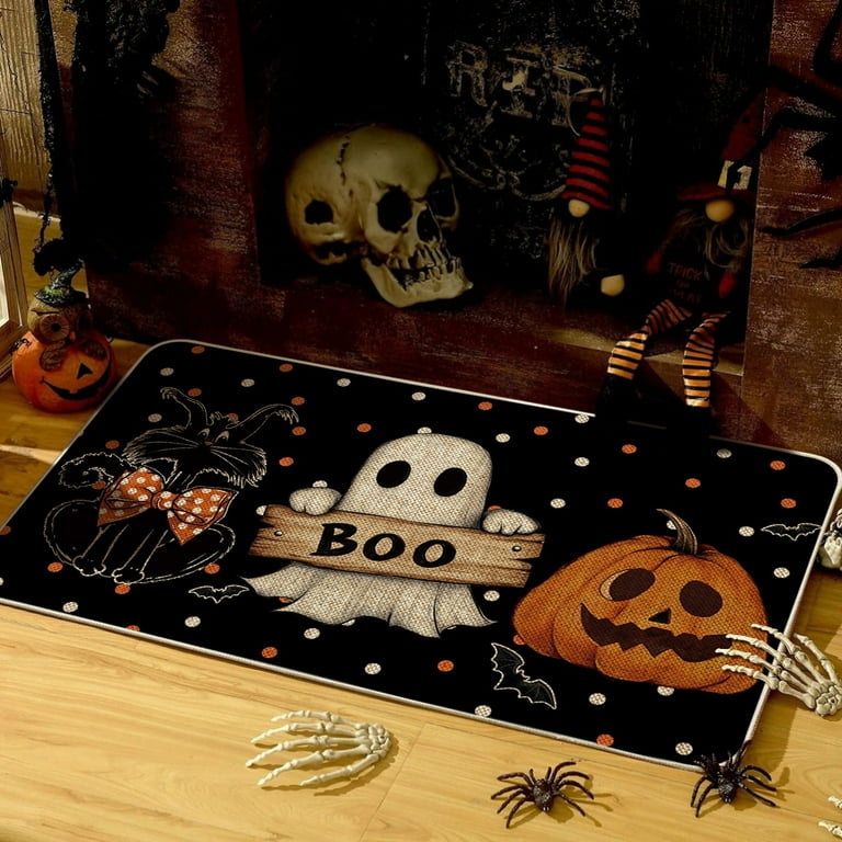 2枚セットWelcome My Room Jack in the Box Sm:)e Polka Dot Black Cat, Jack-O'-Lantern, Ghost Halloween