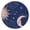 Celestial, variant on Waterproof Round Tablecloth Fitted with Elastic Edge, Desert Cactus Art and Watercolor Cactus Prints, Durable Vinyl with Backing for Indoor and Outdoor Use