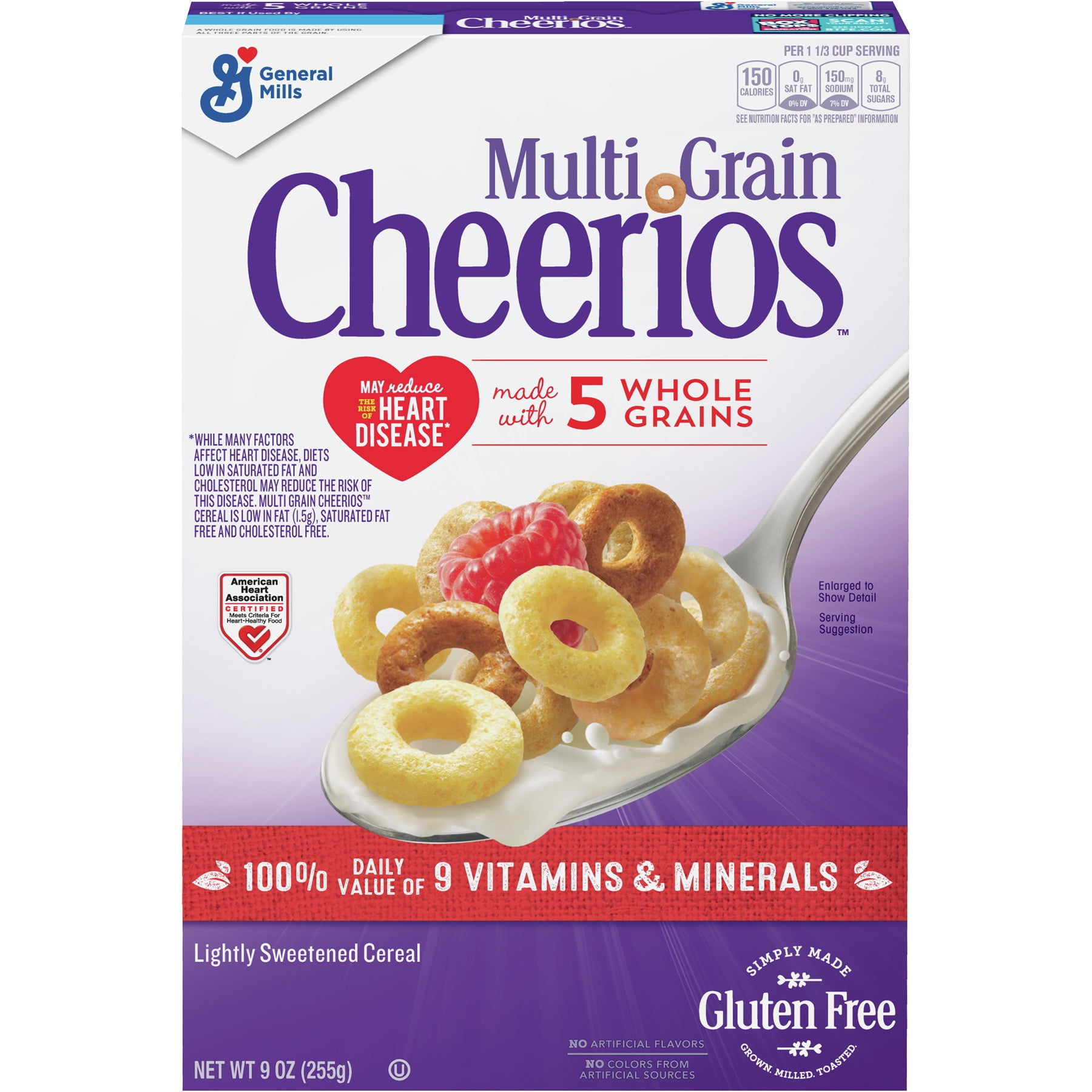 Multi Grain Cheerios Gluten Free Cereal, 9 oz Box