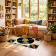 thumbnail image 2 of ODIKA 3'x5' Ultra-Soft Throw Mat, Personalized Guitar Vinyl Disc Musical Note Movie Theater Juice None Washable, Bare feet friendly, Easy Care Indoor rug for Bedside, Vanity, 2 of 7