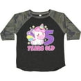 thumbnail image 3 of Inktastic 5 Years Old with Cute Unicorn Birthday Girls Toddler T-Shirt, 3 of 5