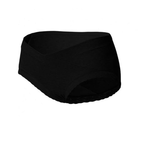 

Women Panties Solid Color Casual Seamless Lace Low Waist Maternity Briefs
