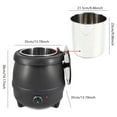 thumbnail image 5 of Loyalheartdy 10L Electric Soup Kettle Pot Soup Maker Stainless Steel Commercial Countertop Food Warmer 30°C-85°C (Black), 5 of 12