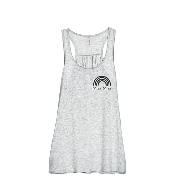Rainbow Mama Women's Fashion Sleeveless Flowy Racerback Workout Yoga Tank Top Sport Grey 2X-Large