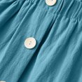 thumbnail image 6 of OGLCCG Girls Short Sleeve Tops Casual Square Neck Button Pleated T Shirts Kids Summer Peplum Babydoll Tees Blouses Size 6-16 Years, 6 of 6