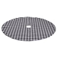 thumbnail image 1 of Famyfamy 54 Inches Christmas Tree Skirt Black and White Plaid Buffalo Check Double Layers Handicraft Xmas Decoration, 1 of 8