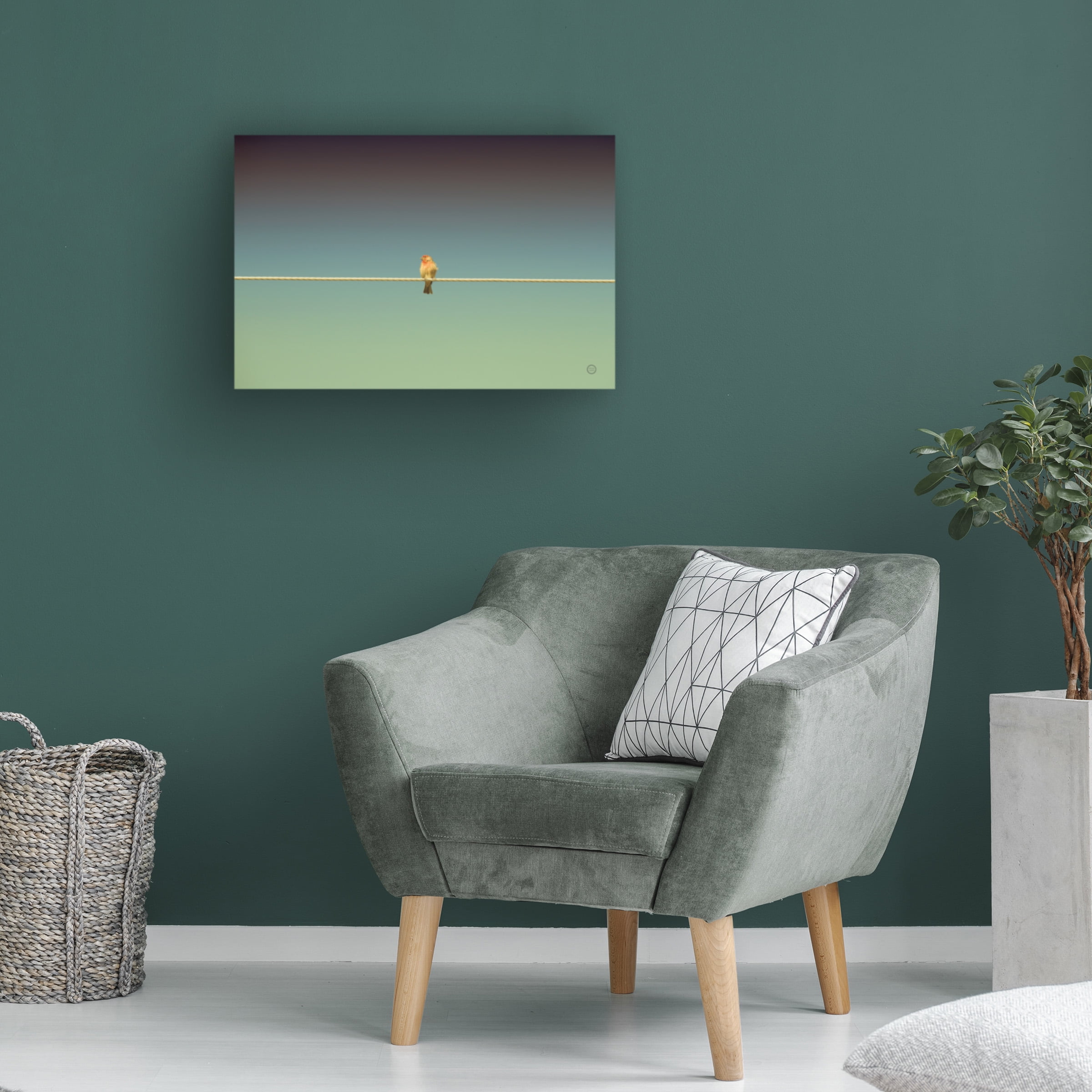 Nathan Larson 'Waiting' Canvas Art