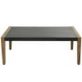 thumbnail image 6 of DecMode 44" x 17" Dark Gray Wood Outdoor Coffee Table with Wood Legs, 1-Piece, 6 of 8