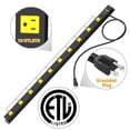 thumbnail image 5 of ZESEN Protector contra sobretensiones de regleta larga resistente de 10 tomacorrientes con cable de 4 pies para banco de trabajo de taller de garaje, certificado ETL, negro, 5 of 5