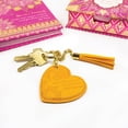 thumbnail image 2 of Marigold Vegan Leather Keychain, 2 of 4