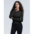 thumbnail image 4 of ORUYROP Veste de Course Légère Extensible pour Femmes avec Fermeture Éclair Complète et Trous pour les Pouces, 4 of 7