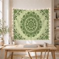 thumbnail image 5 of Leafy Botanical Branches with Placed Mandala Composed, Serene Watercolor for Plant Lovers, Aesthetic Wall Decor, Mother'S Day Gift, Tapestry Wall Hanging for Dorm and Living Room, 5 of 7
