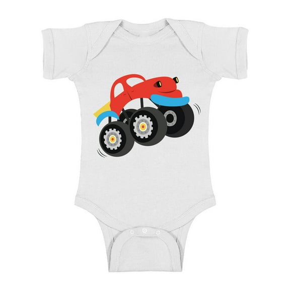 Baby Boy Shirts - Baby 6 - 12 - 18 24 Months - Funny Truck Short Sleeve Bodysuit