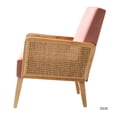 thumbnail image 3 of Delphine Chaise d'Appoint en Rotin Rembourrée Ensemble de 2 en Rose, 3 of 8