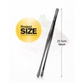 thumbnail image 3 of Bundlepro 10'' Round Head Stainless Steel Fine Kitchen Food Tweezers Tong for Cooking Plating,Black, 3 of 6