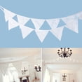 thumbnail image 3 of 12 Flags 3.2m White Cotton Party Wedding Pennant Bunting Banner Decor, 3 of 6