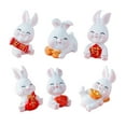 thumbnail image 2 of 5x 6 Piezas Figuras de Conejos Pequeños Figuras de Conejo en Miniatura Figura de Conejo Adorno para El Interior Del Coche Pastel Decoración Del Festiv 5 piezas, 2 of 8