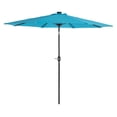 thumbnail image 3 of CorLiving Pegasus 9ft Round Tilting Patio Umbrella with Solar Powered LED Lights and Powder-Coated Steel Frame, Sky Blue, 3 of 8