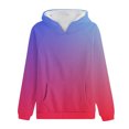 thumbnail image 4 of Rbaofujie Longues Longs Chandails pour Femmes Mode Femme Manches Col Rond Blouse Imprimée Chandail Décontracté Hauts Chandails à Capuche Violet Chandail à Capuchon Lesté, 4 of 4
