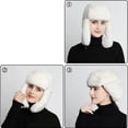 thumbnail image 3 of Gorro de invierno para mujer, gorro de aviador de felpa, gorro de piel cálido, gorro de trampero, gorro con orejeras, a prueba de viento, 3 of 4