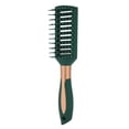 thumbnail image 1 of Oil Head Comb, Round Head Green Detangling Ribs Comb Back Hollow Design Gentle Touch  For Hair Salon Ribs Comb, 1 of 8