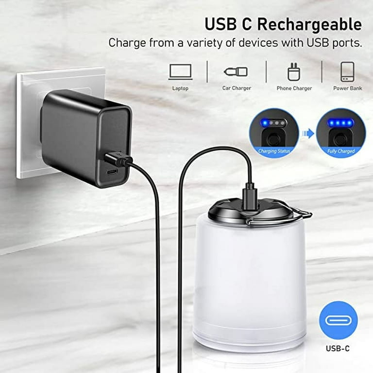 LT3 Camping Lights Rechargeable Portable Lanterns USB C LED