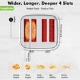 thumbnail image 3 of LONGDEEM 4 Slice Toaster Wide Slots Dual Controls - 6 Browning Options High Lift Lever - White, 3 of 7