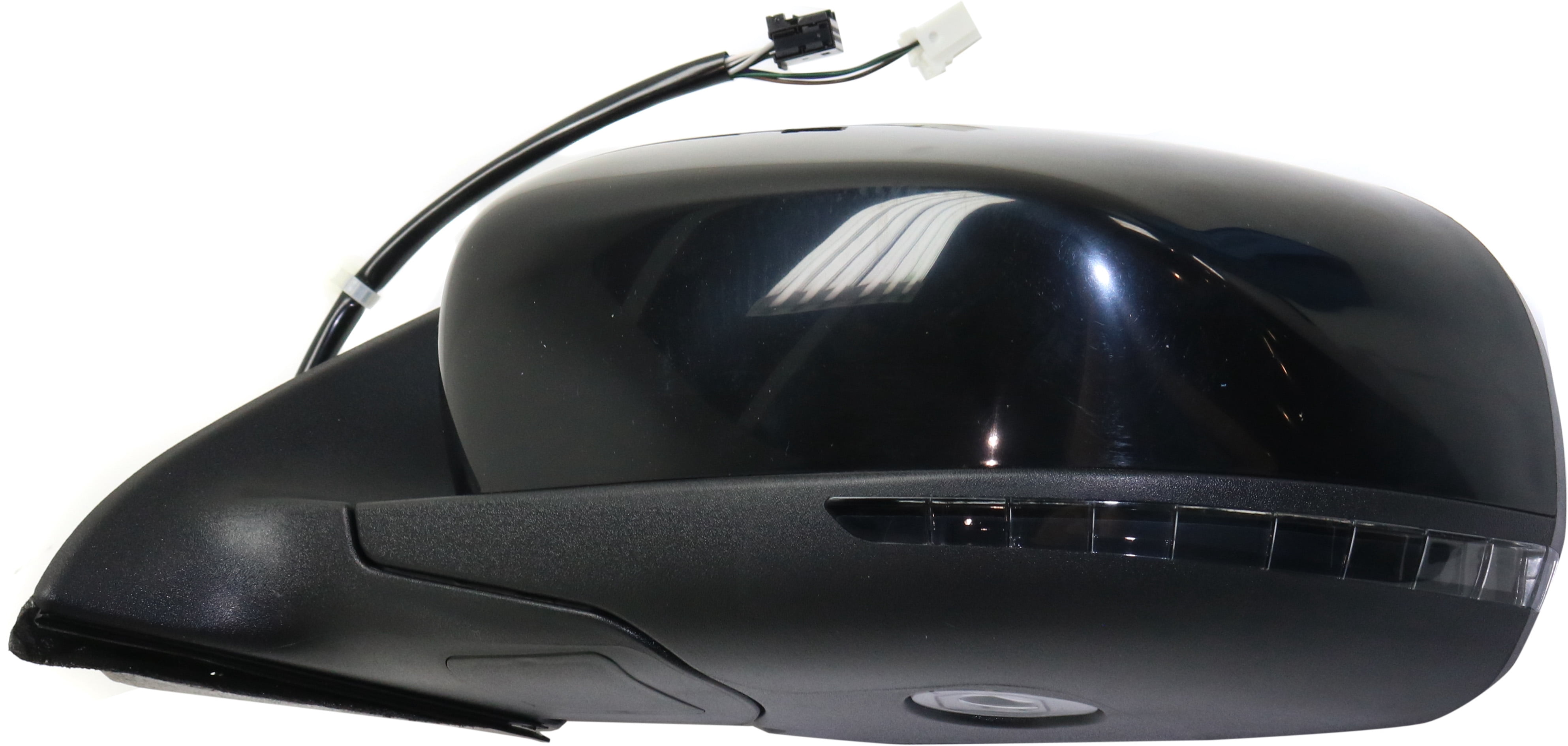 Mirror Compatible With 2014-2018 Jeep Cherokee Left Driver Side Heated w/ Blind Spot Detection in Glass In-housing Signal Light Paintable Kool-Vue