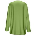 thumbnail image 5 of Zedker Women'S Solid Color V-Neck Knit Cardigan with Print Detail, Casual Button Up Soft Open Front Sweater for Women, Lightweight Long Sleeve Cover Up,Green,XXXXXL, 5 of 5