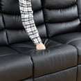 thumbnail image 4 of Aukfa 73" Triple Recliner Chair Overstuffed 3 Seater RV Sofa, Home Theater Seating, Leather, Black, 4 of 10