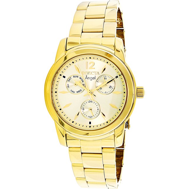 Invicta Ange Femmes 21691 Or Montre Robe en Acier Inoxydable à Quartz