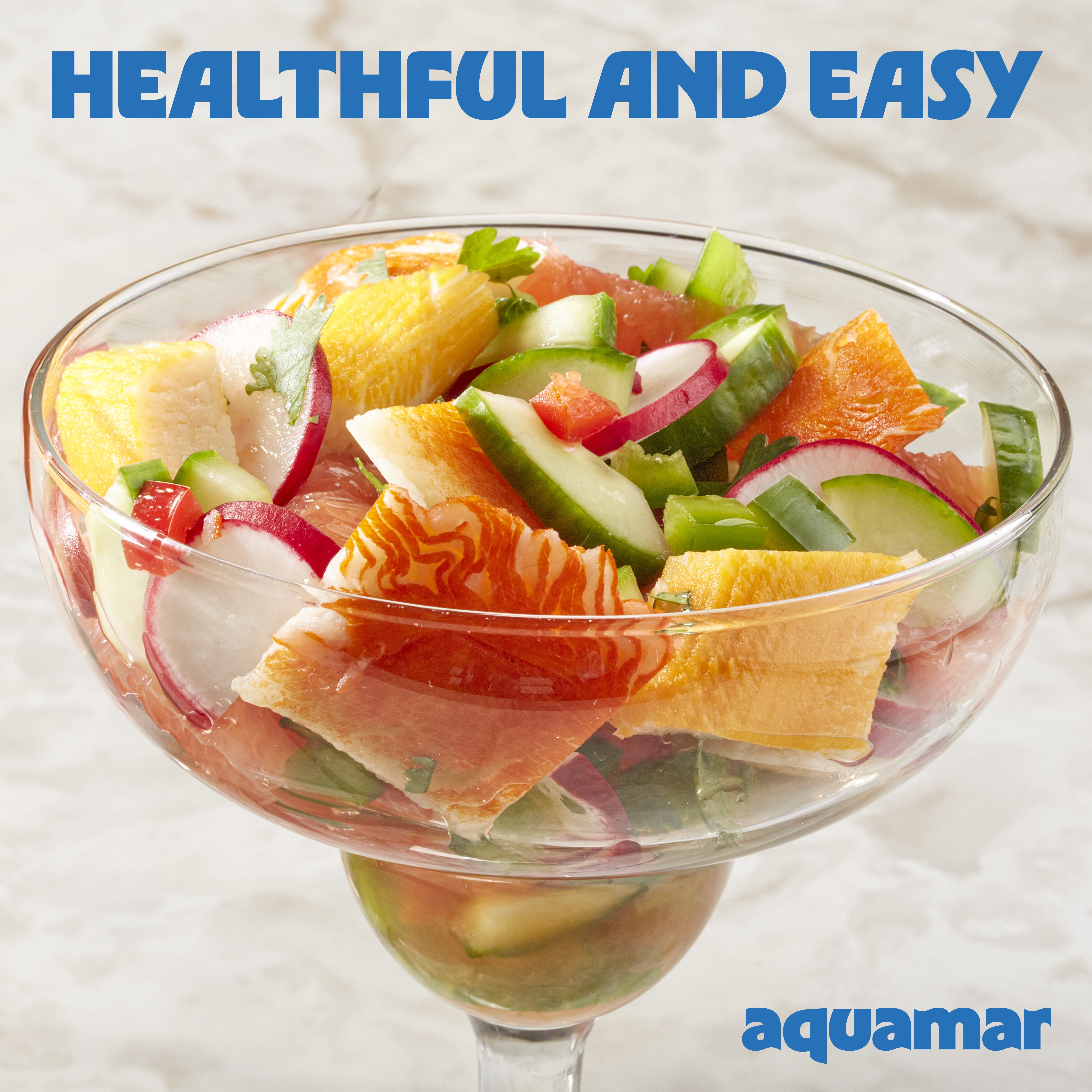 Aquamar Surimi, Flake Style Fresh Imitation Crab, 1- 8 oz Medium Plastic Bag. Contains 5g of Protein per serving.