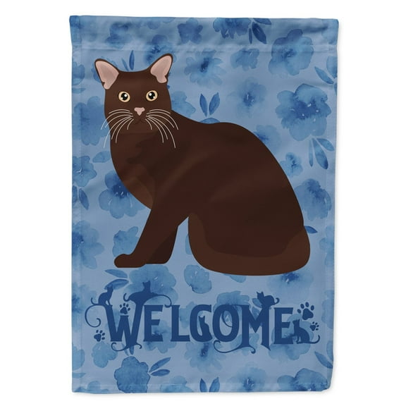 Burmese #2 Cat Welcome Flag Canvas House Size