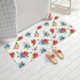 thumbnail image 2 of Pioneer Flower Floral Print Pattern Bathroom Rugs Mat, Non Slip Microfiber Bathroom Rug with Rubber Backing, Soft Mats for Bathroom Floor Tub Shower, 24"x60", 2 of 5